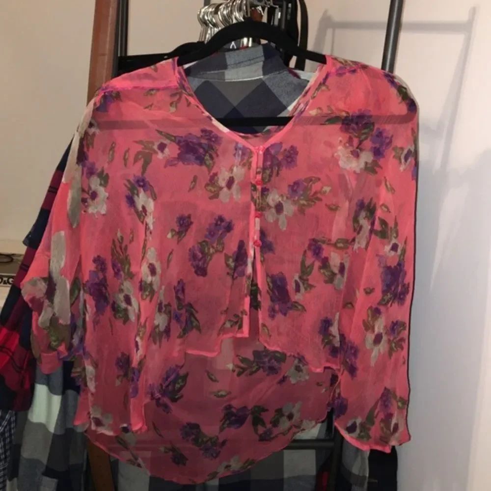 NEW Free People Pink Sheer Blouse - Pink -Size S